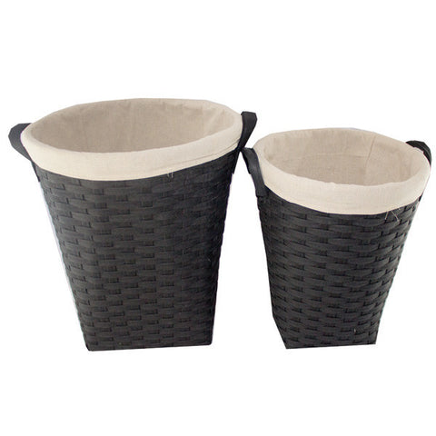 Weaved Basket Set (2pcs-Round) - Q4651