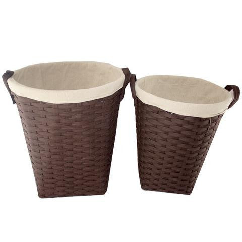 Weaved Basket Set (2pcs-Round) - Q4651