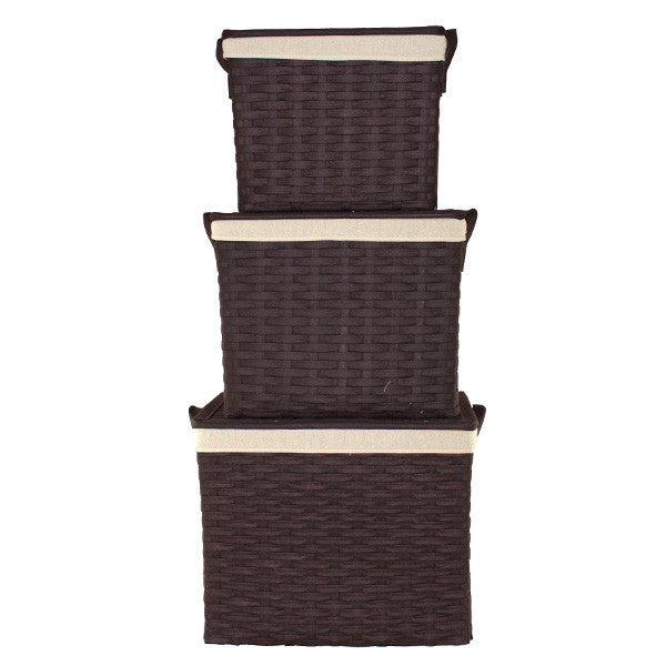 Cloth weaved basket 3pc set - CF-4005