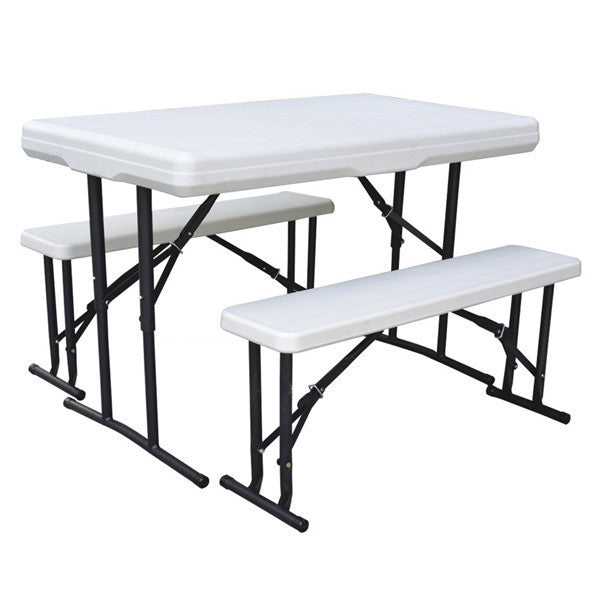 Folding Plastic Table & Bench Set - TX-1102